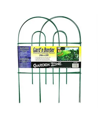 Origin Point Garden Border Round Folding Fence, Green, 24 x 10'