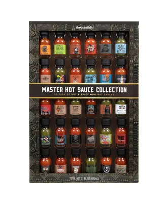 Thoughtfully Gourmet, Master Hot Sauce Collection Gift Set, Set of 30 - Assorted Pre