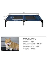 PawHut Portable Large Dog Cat Elevated Bed Camping Pet Indoor Outdoor Blue