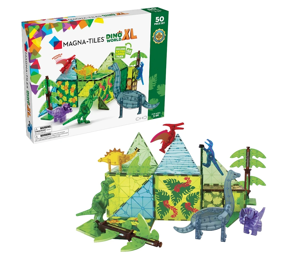 Magna-tiles Magna-tiles Dino World Xl 50-Piece Magnetic Construction Set, Ages 3+ - Assorted Pre