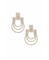 Ettika True Beauty Crystal Earrings in 18K Gold Plating