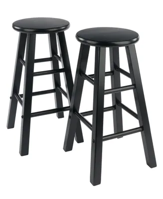 Winsome Element 2-Piece Wood Counter Stool Set