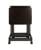 Winsome Brienda 5-Piece Wood Flip Top Snack Table Set