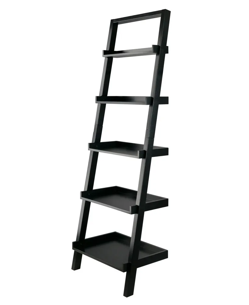 Winsome Bellamy 69.36" Wood 5-Tier Leaning Shelf