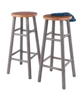 Winsome Huxton 2-Piece Wood Bar Stool Set