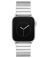 WITHit Silver-Tone Stainless Steel Bar Link Band designed for Apple Watch 42mm (Series 10) & 38/40/41mm