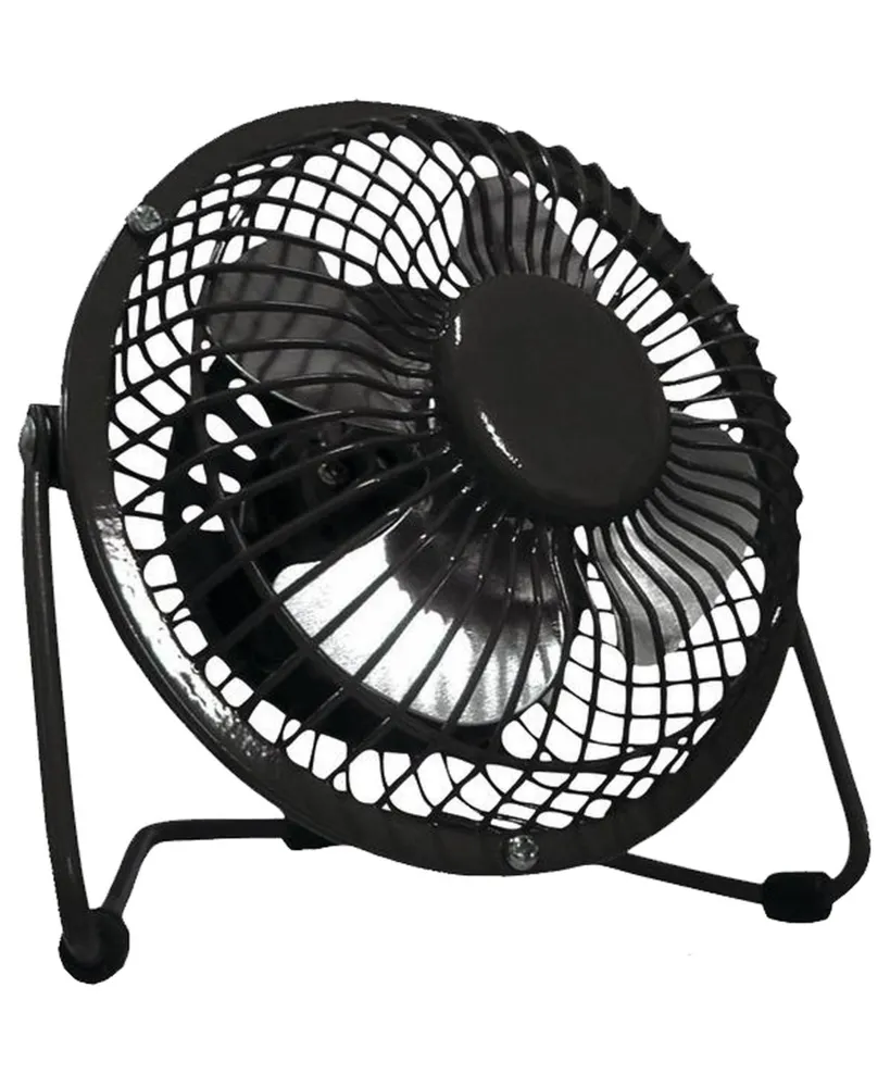 Optimus 4 in. Personal Metal Fan in Black