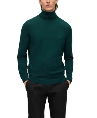 Boss by Hugo Boss Men's Regular-Fit Roll Neck Extra-Fine Merino Wool Sweater