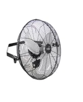 Vie Air Dual Function 18 Inch Wall Mountable Tilting Fan with 3 Speed Motor in Black