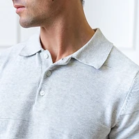 Hope & Henry Mens' Organic Short Sleeve Sweater Polo