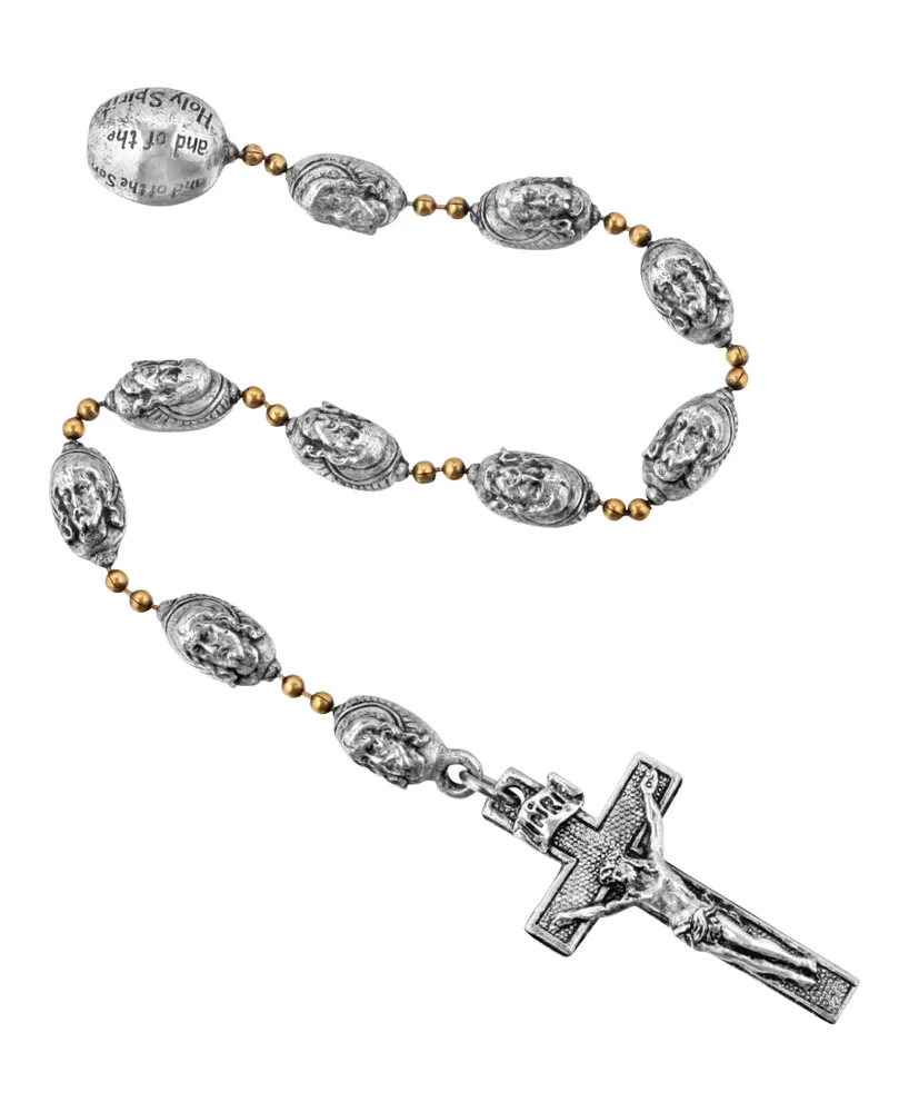 Symbols of Faith Pewter Our Father Creed Hand Rosary - Silver