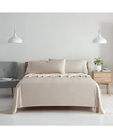 Aston and Arden Eucalyptus Tencel Queen Sheet Set, 1 Flat Sheet, Fitted 2 Pillowcases, Ultra Soft Fabric, Breathable Cooling, Eco-Friendl