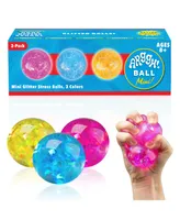 Power Your Fun Arggh Mini Glitter Stress Balls for Adults and Kids - 3pk