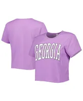 Women's ZooZatz Purple Georgia Bulldogs Core Fashion Cropped T-shirt