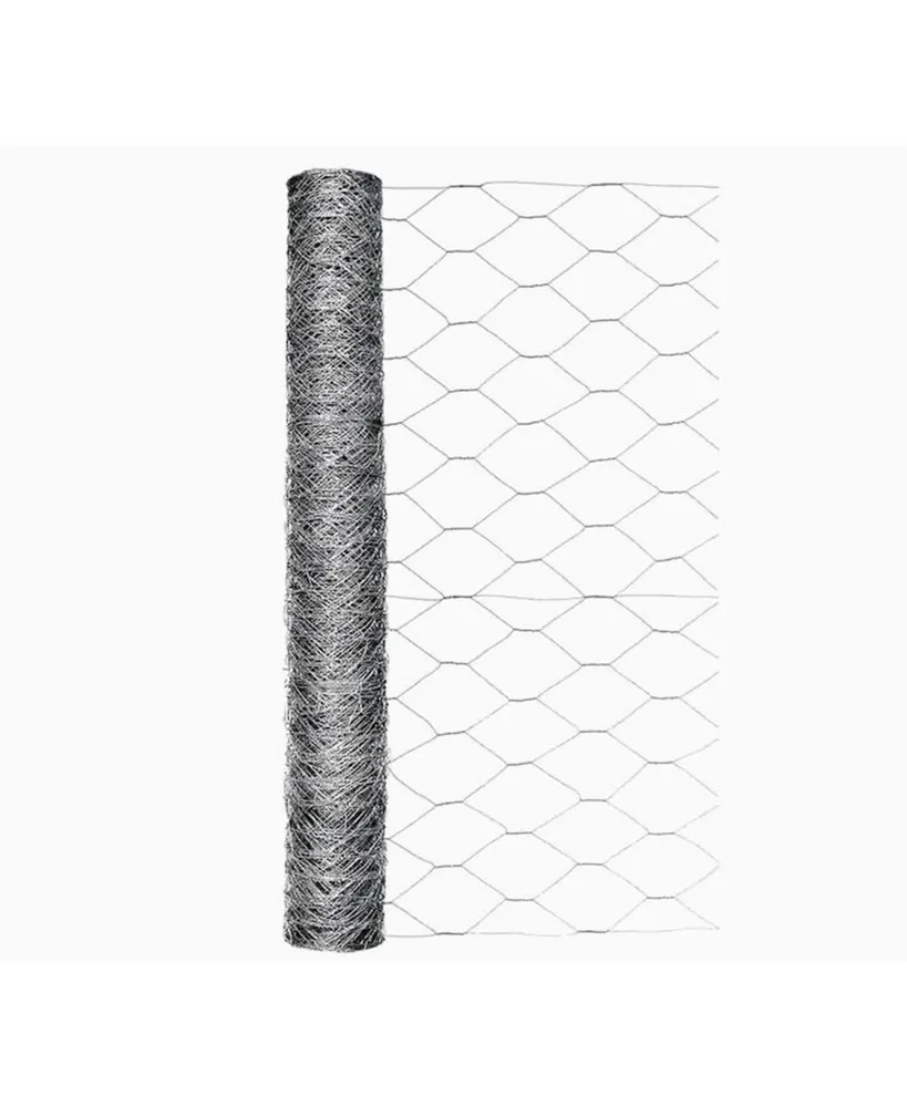 Garden Zone Galvanized Steel Hex Poultry Rolled Netting, 2 ft x 50 ft