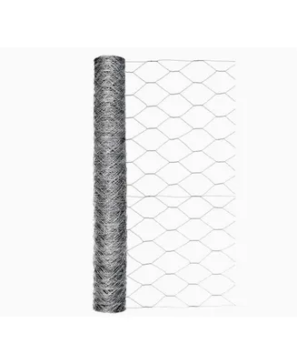 Garden Zone Galvanized Steel Hex Poultry Rolled Netting, 2 ft x 50 ft