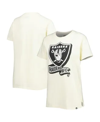 Women's New Era Cream Las Vegas Raiders Chrome Sideline T-shirt