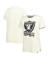 Women's New Era Cream Las Vegas Raiders Chrome Sideline T-shirt