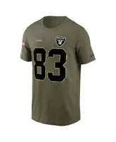 Men's Nike Darren Waller Olive Las Vegas Raiders 2022 Salute To Service Name and Number T-shirt