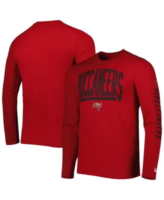Men's New Era Red Tampa Bay Buccaneers Combine Authentic Home Stadium Long Sleeve T-shirt