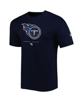 Men's New Era Navy Tennessee Titans Combine Authentic Ball Logo T-shirt