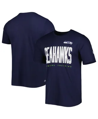 Men's New Era College Navy Seattle Seahawks Combine Authentic Training Huddle Up T-shirt