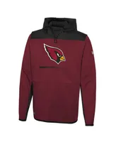 Men's New Era Cardinal Arizona Cardinals Combine Authentic Hard Hitter Pullover Hoodie