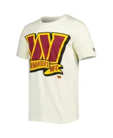 Men's New Era Cream Washington Commanders Sideline Chrome T-shirt
