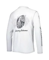 Men's Tommy Bahama White Philadelphia Eagles Laces Out Billboard Long Sleeve T-shirt