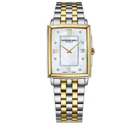 Raymond Weil Women's Swiss Toccata Diamond (1/20 ct. t.w.) Two-Tone Stainless Steel Bracelet Watch 37x30mm