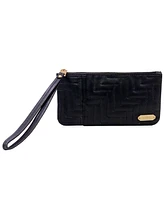 Lodis Women's Signature Quilt Zip Pouch Wristlet Wallet