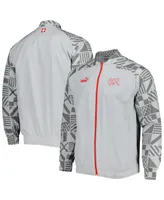 Men's Puma Gray Switzerland National Team Pre-Match Raglan Full-Zip Training Jacket