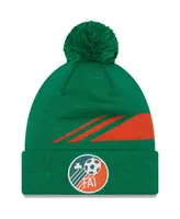 Men's New Era Green Ireland National Team Sport Cuffed Knit Hat with Pom