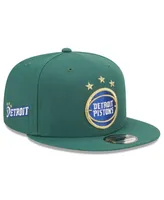 Men's New Era Hunter Green Detroit Pistons 2022/23 City Edition Official 9FIFTY Snapback Adjustable Hat