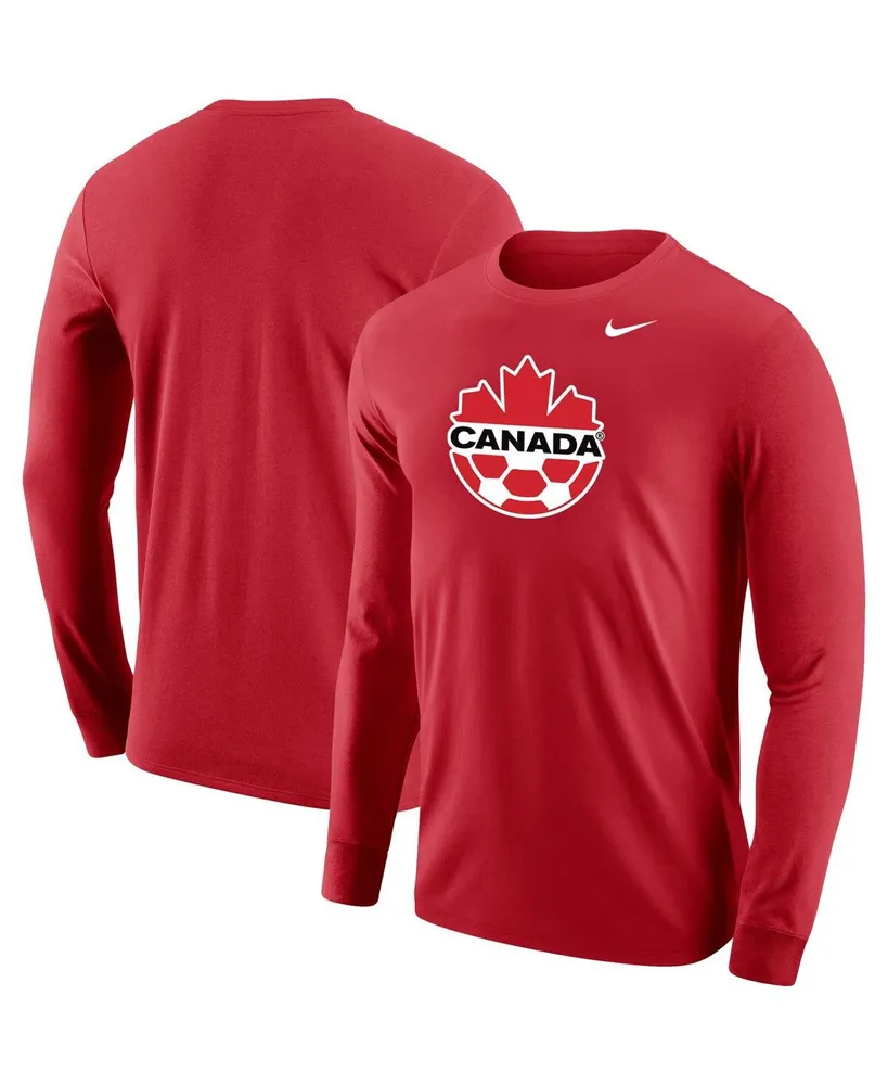Men's Nike Red Canada Soccer Core Long Sleeve T-shirt