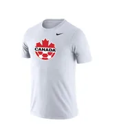 Men's Nike White Canada Soccer Primary Logo Legend Performance T-shirt