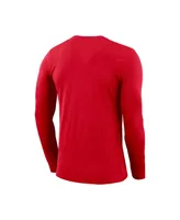 Men's Nike Red Canada Soccer Lockup Legend Performance Long Sleeve T-shirt