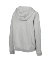 Women's Nike Heather Gray Canada Soccer Lockup Varsity Fleece Raglan Pullover Hoodie