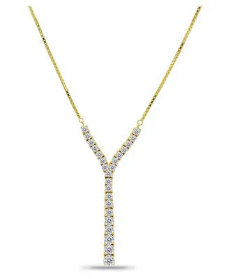 Macy's Cubic Zirconia Graduated Y Adjustable Necklace (6.5 ct. t.w.) 18K Sterling Silver or