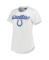 Women's Concepts Sport White, Charcoal Indianapolis Colts Sonata T-shirt and Leggings Sleep Set