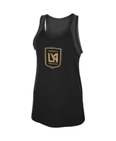 Women's 5th & Ocean by New Era Black Lafc Slub Racer back Tank Top