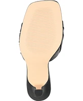 Journee Signature Women's Juliette Leather Open Toe Dress Sandals