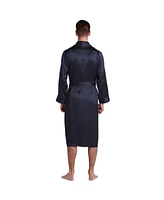 Lilysilk Men's 22 Momme Lapel Collar Long Silk Robe For Men