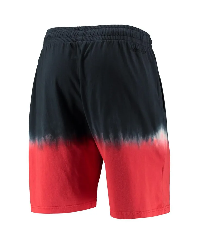 Men's Mitchell & Ness Black, Scarlet Ohio State Buckeyes Tie-Dye Shorts