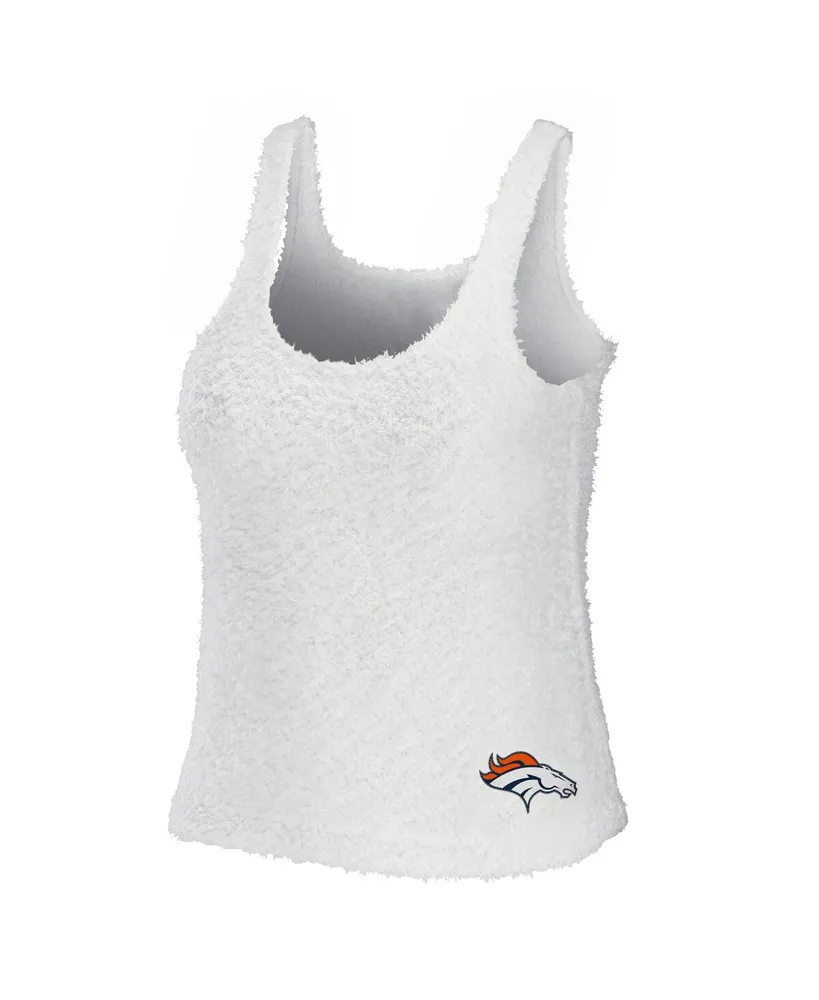 Women's Wear by Erin Andrews Cream Denver Broncos Cozy Scoop Neck Tank Top Pants Sleep Set