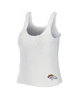 Women's Wear by Erin Andrews Cream Denver Broncos Cozy Scoop Neck Tank Top Pants Sleep Set