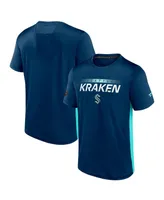 Men's Fanatics Navy and Blue Seattle Kraken Special Edition 2.0 Authentic Pro Tech T-shirt