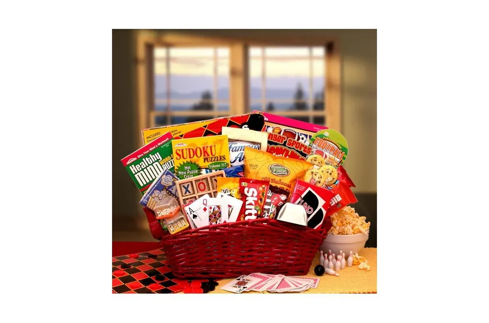 Gbds Fun & Games Gift Basket - get well soon gifts for women - get well soon gifts for men - 1 Basket