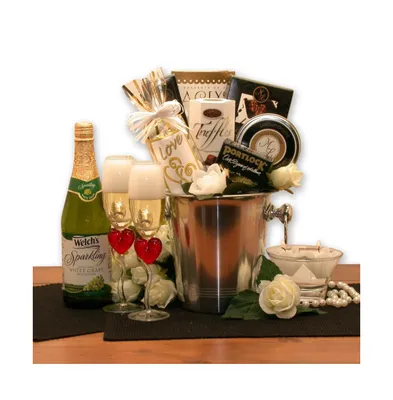 Gbds Romantic Evening For Two Gift Basket - Wedding Gift Basket - honeymoon gift set