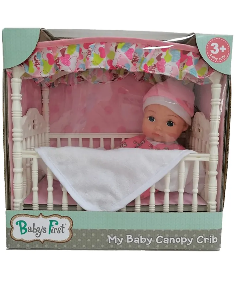Baby's First by Nemcor Canopy Crib with Toy Doll